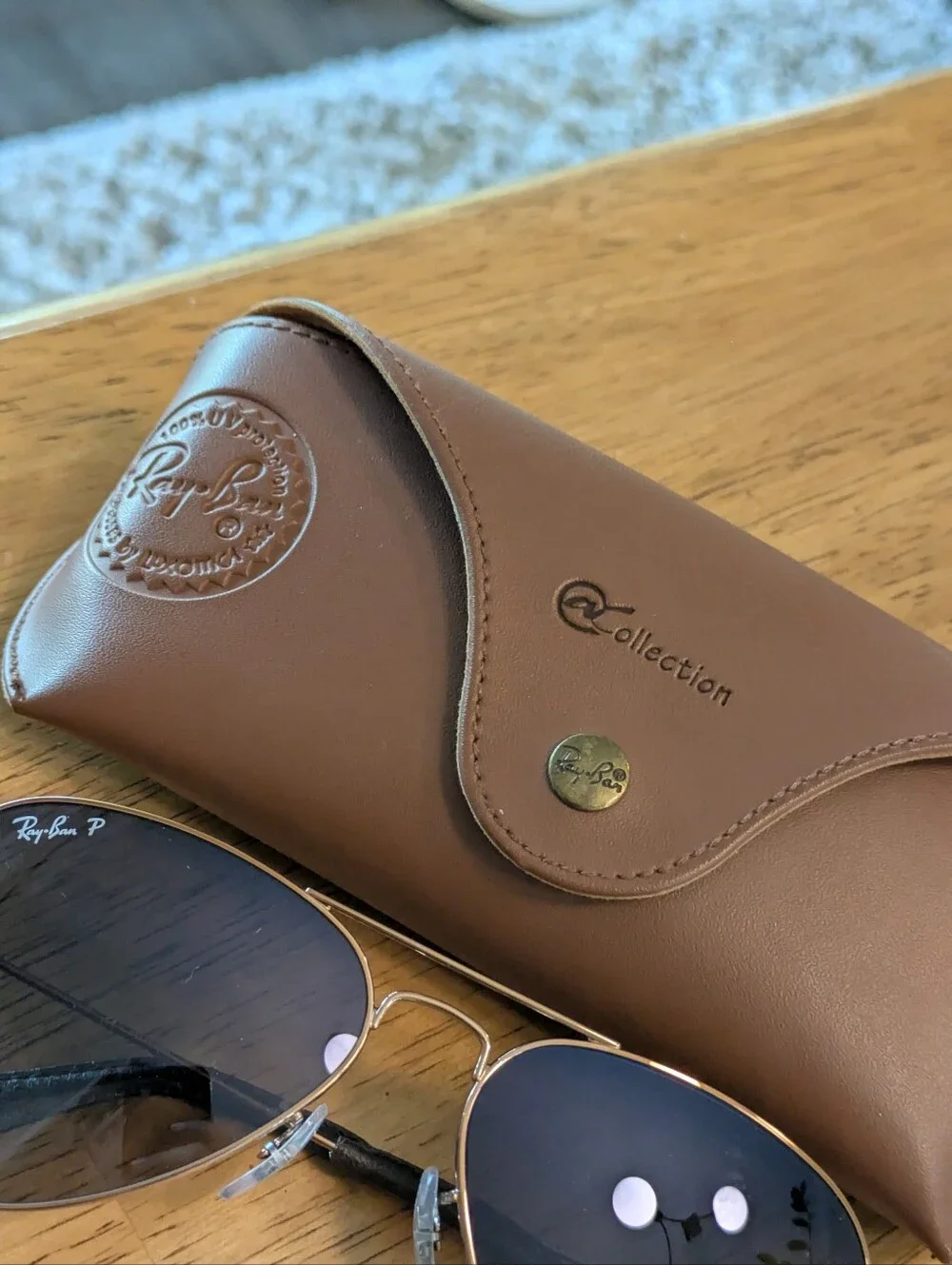 NEW Ray-Ban ITALY @Collection Polarized Aviators Gold Frame RB3025 + Case